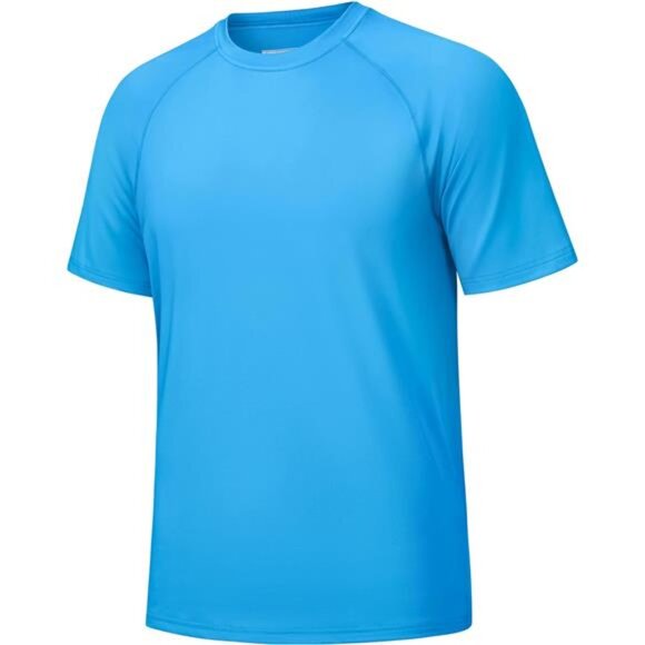 Men's Rashguard Shirt Short Sleeve UPF 50+ Sun Protection SPF Quick Dry Top